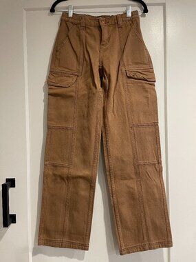 Pacsun Elastic Waist Cargo Straight Leg Pants